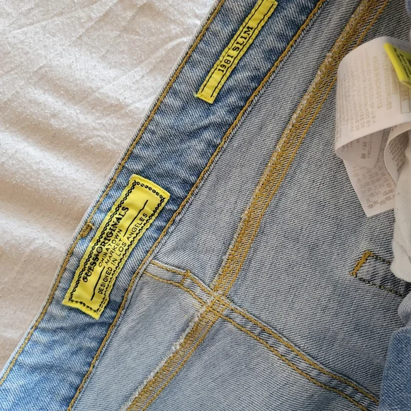 Guess X Chinatown Market Jeans with Yellow Smiley Knees